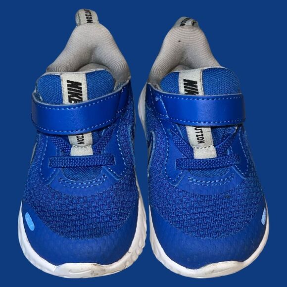 Toddler Blue Nike Revolution 5 Hook N Loop Running Shoes Size 5C - Picture 3 of 7